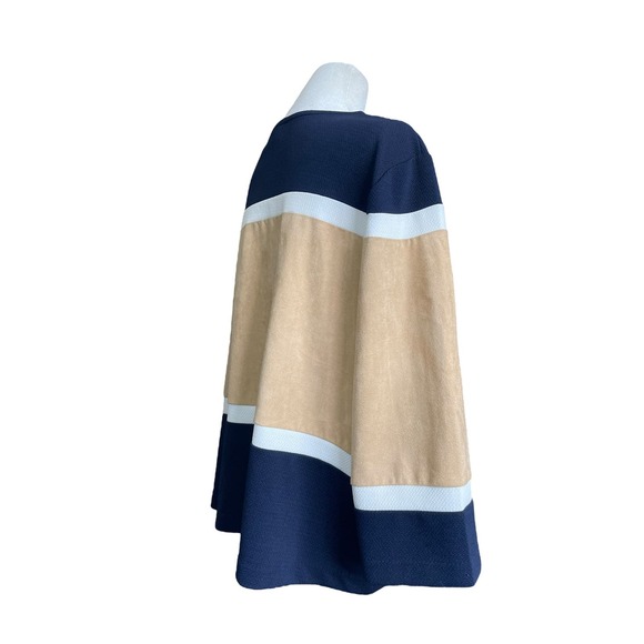 Chicos Travelers Collection Size 3 Mature Suede Colorblock Womens Cardigan XL 16 - Picture 5 of 9